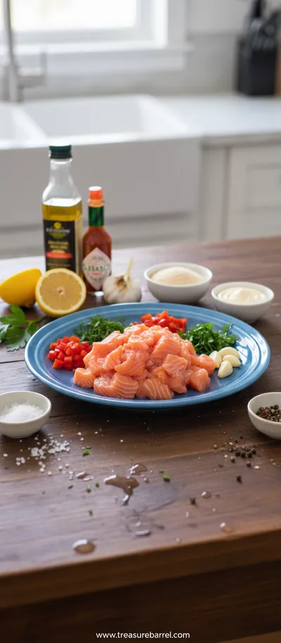 Salmon Patties With Homemade Tartar Sauce - cooking process