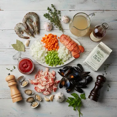 Seafood Bisque - cooking process