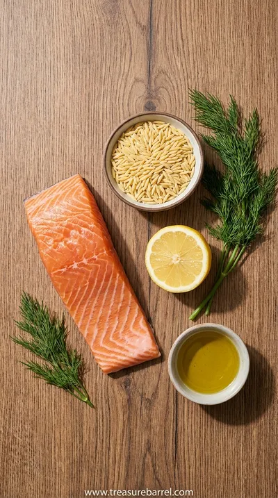 Seared Salmon with Lemon Orzo: Quick Comfort Meal - ingredients preparation