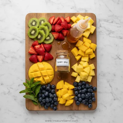 Secret Ingredient Fruit Salad - cooking process