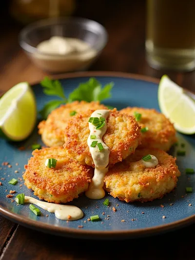 Shrimp Fritters With Lime Mayonnaise - cooking process