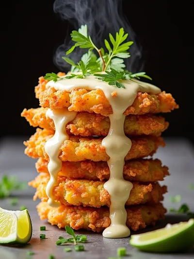Shrimp Fritters With Lime Mayonnaise