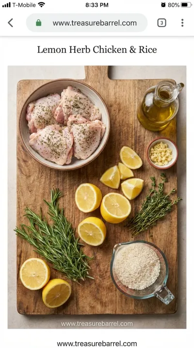 Slow Cooker Lemon Herb Chicken and Rice Recipe - ingredients preparation