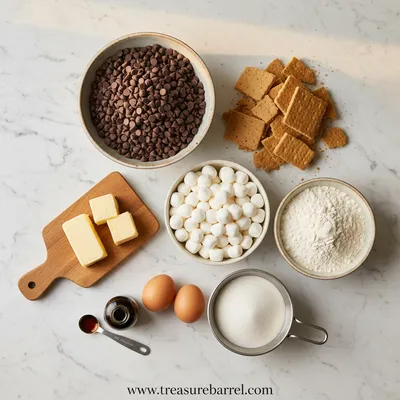 Smores Cookie Bars – Easy Cozy Treat - cooking process