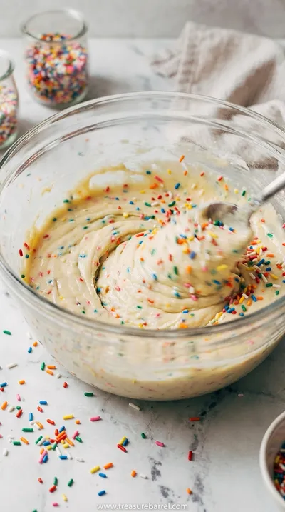 Soft & Moist Funfetti Cake: Easy Baking Recipe - cooking process