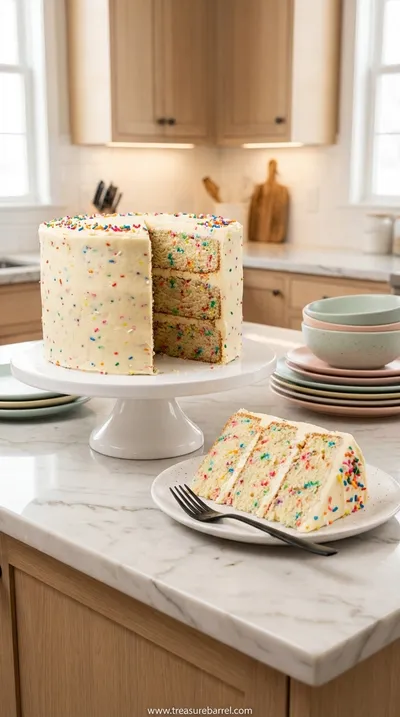 Soft & Moist Funfetti Cake: Easy Baking Recipe