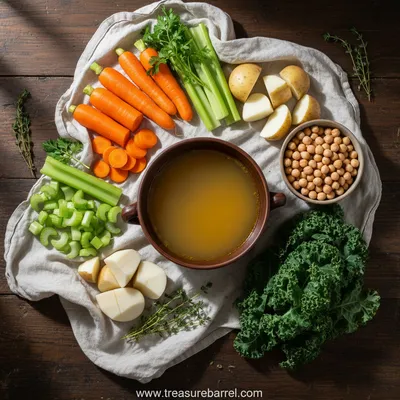 Hearty Minestrone Soup - cooking process