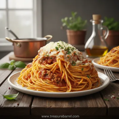 Classic Spaghetti Bolognese With Hearty Meat Sauce