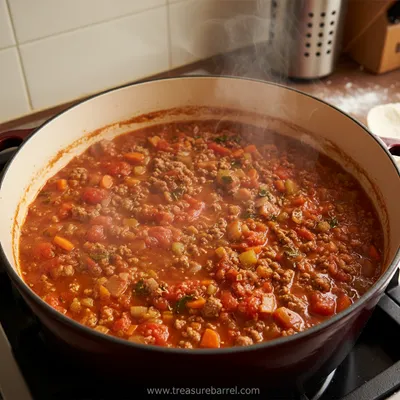 Classic Spaghetti Bolognese With Hearty Meat Sauce - ingredients preparation
