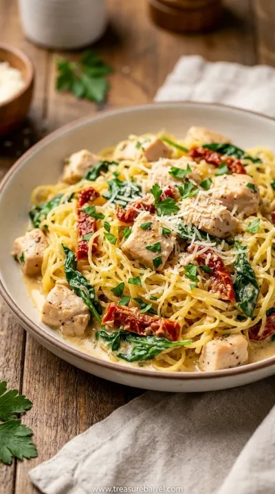 Cozy Spaghetti Squash with Chicken and Veggies - ready to serve