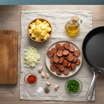 Spanish Potato Soup with Beef Sausage – 40‑Minute Recipe - cooking process
