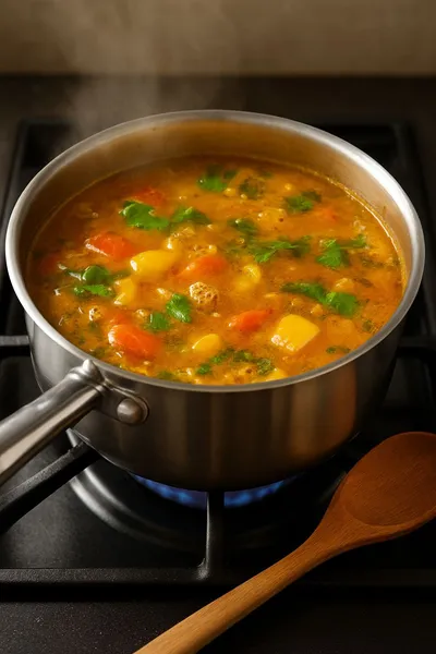 Spicy Indian Mulligatawny Soup - ingredients preparation