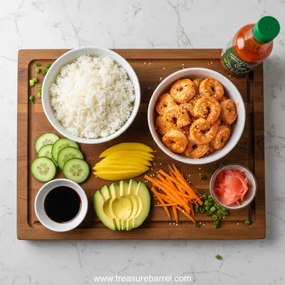 Spicy Shrimp Sushi Stacks – Quick Comfort - cooking process
