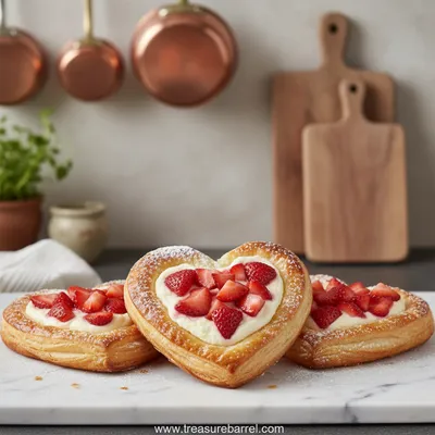 Strawberry Cream Cheese Heart Danishes