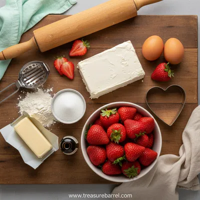 Strawberry Cream Cheese Heart Danishes - cooking process