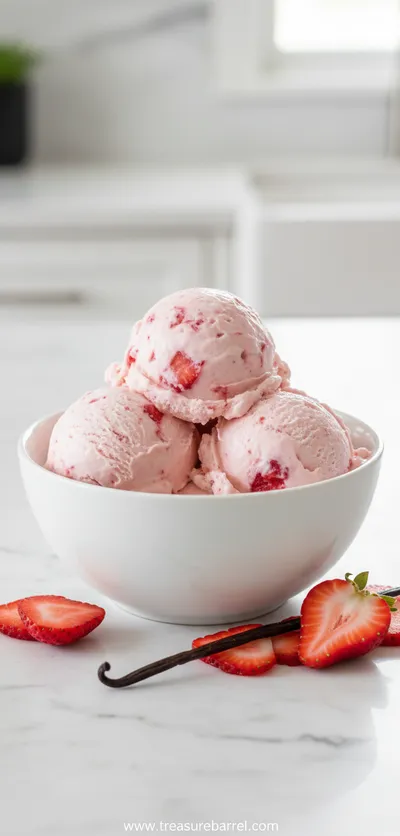 Homemade Strawberry Ice Cream