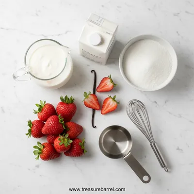 Homemade Strawberry Ice Cream - cooking process