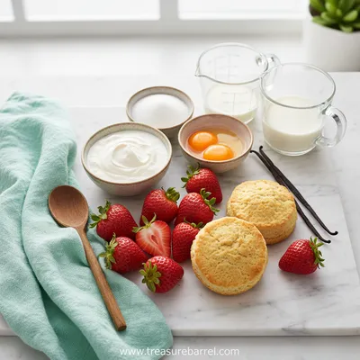 Strawberry Shortcake Ice Cream - cooking process