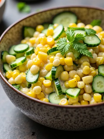 Street Corn Creamy Cucumber Salad – Fresh Twist