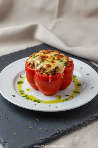 Stuffed Bell Peppers with Rice & Veggies Recipe - ready to serve