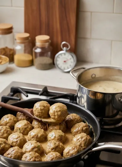 Swedish Meatballs – Classic Comfort Food - ingredients preparation