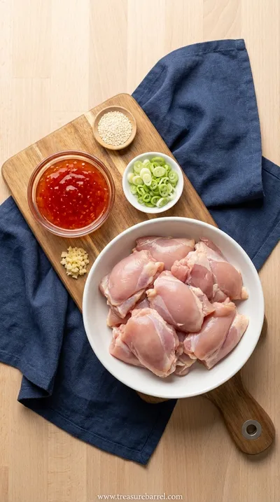 Irresistible Sweet Chili Chicken Recipe - Quick & Easy - ingredients preparation