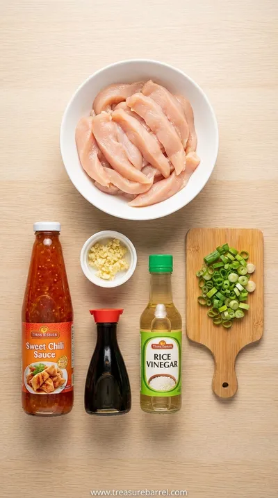 Irresistible Sweet Chili Chicken Recipe - ingredients preparation