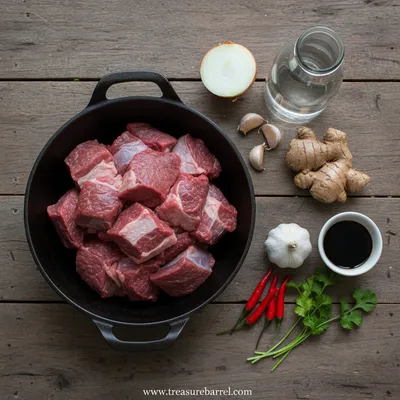 Tender Beef Shoulders With Coconut Water - cooking process