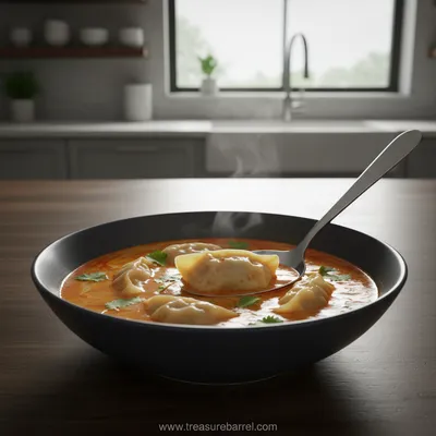 Thai Red Curry Dumpling Soup Recipe