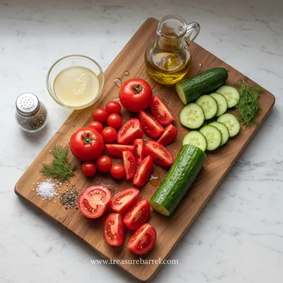 Tomato Cucumber Salad – Fresh Summer Recipe - cooking process