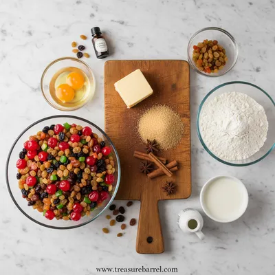 Traditional Fruitcake – Easy Moist Recipe - ingredients preparation