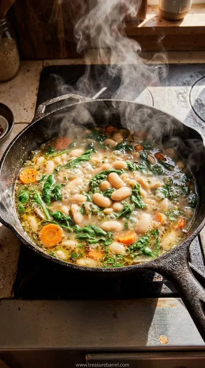 Hearty Tuscan White Bean Soup Recipe - cooking process