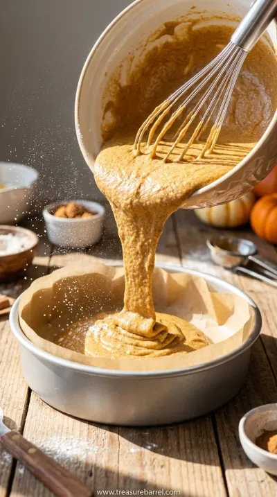 Vegan Pumpkin Spice Cake: Easy Plant-Based Recipe - cooking process