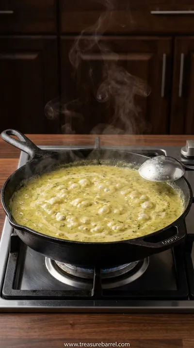 White Chicken Enchiladas with Green Chili Sour Cream Sauce - cooking process