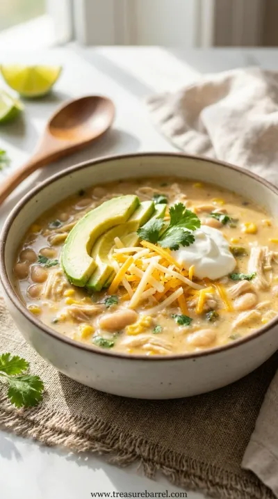 White Chicken Chili: Quick and Easy Comfort Meal - ready to serve