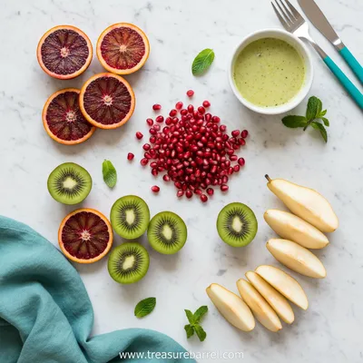 Winter Fruit Salad With Lime Dressing Recipe - cooking process
